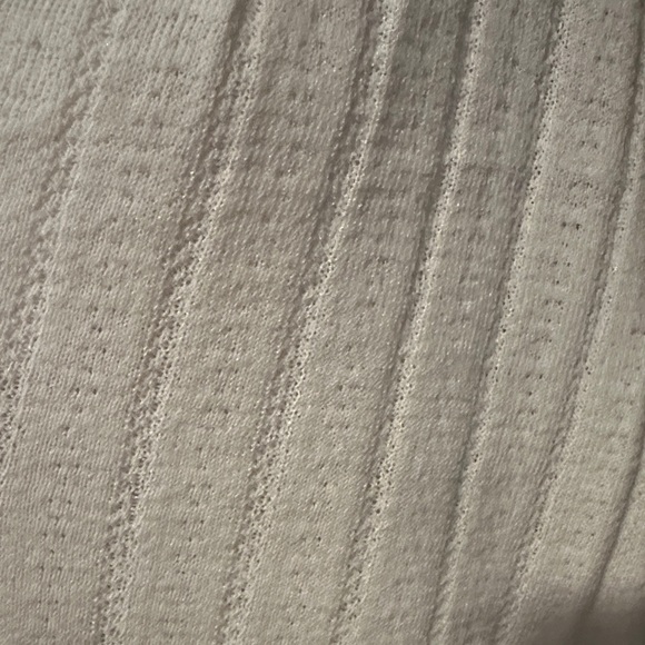 LOFT Cream Ribbed Knit Top - Picture 2 of 4